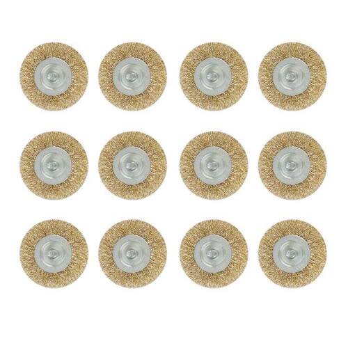 12PCS Rod Diameter 6mm Grinding Head with Handle Wire Wheel
