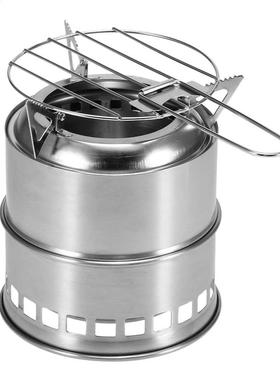 Foldng Wood Stove Outdoor Cookng Wood Burner wth Alcohol