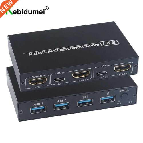 2 Port 4K HDMI USB KVM Switch Splitter For Shared Monitor K