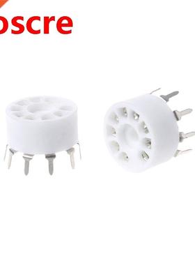 10pcs 9-pin Outlet Electronic Tube Ceramic Sockets Gold Plat