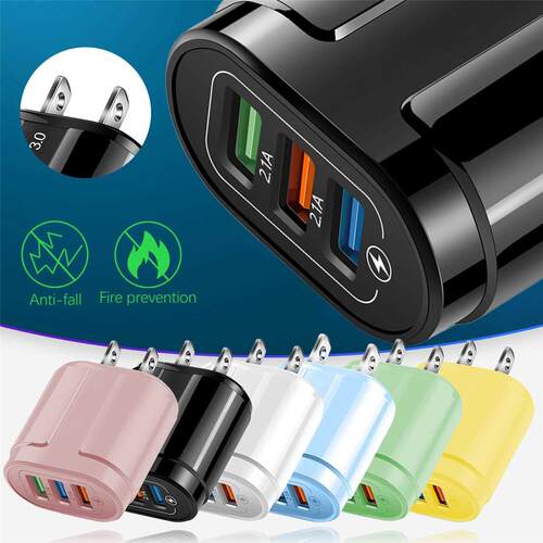 USB Charging Head  Port Macaron Portable Wall Charging For