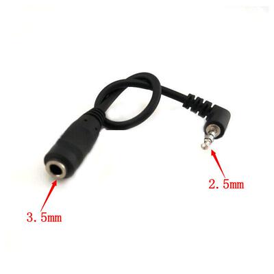 2.5mm Male to 3.5mm Female Earphone Headphone Audio Jack Ad