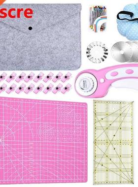 Rotary Cutter Tool Kit With Cutting Mat Carving Knife Clips