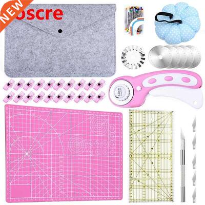 Rotary Cutter Tool Kit With Cutting Mat Carving Knife Clips