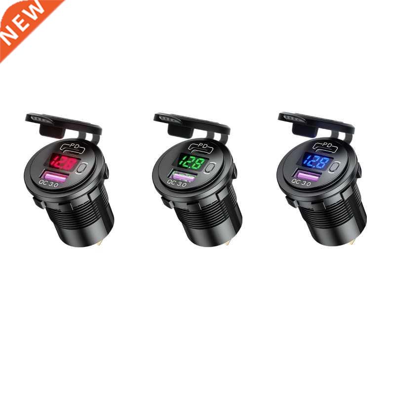 12V 24V Type C PD QC3.0 USB Car Charger Fast Charging Socket