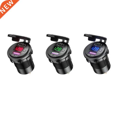 12V 24V Type C PD QC3.0 USB Car Charger Fast Charging Socket