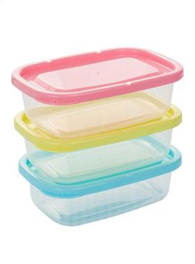 4pcs 200ml Mini Plaic Crisper Rectangular Food Container K