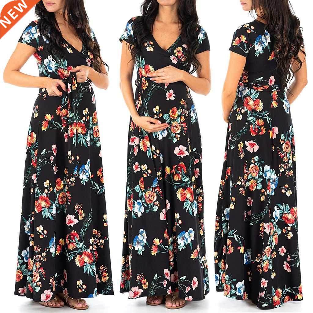 New Maternity Dresses Pregnant Women Nursing Dress Breastfee图片