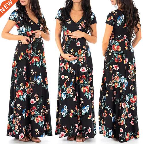 New Maternity Dresses Pregnant Women Nursing Dress Breastfee