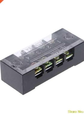 600V 15A 4 Postons Dual Rows Covered Barrer Screw Termna