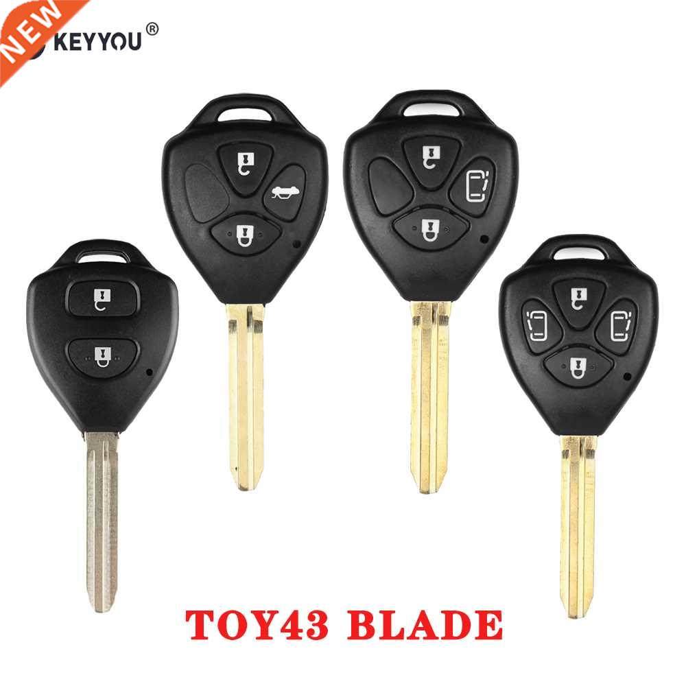 KEYYO 2/3/4 Buttons Remote Car Key Case Shell FOB Toyota Ca
