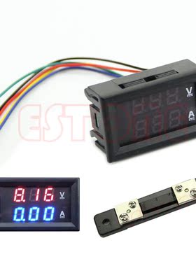 LED Voltmeter Ammeter Amp Volt Meter + Current Shunt DC 100V