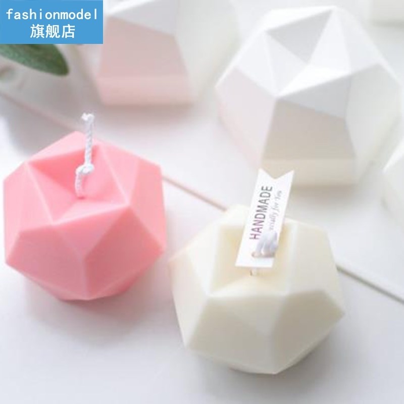 Eight-sided Multilateral Diamond Face Cube DIY Candle mold C