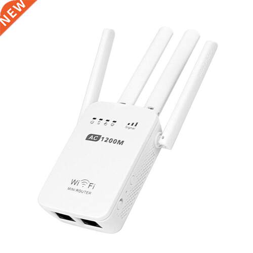 1200Mbps Band 2.4/5G Range Extender WiFi Repeater Router Whi