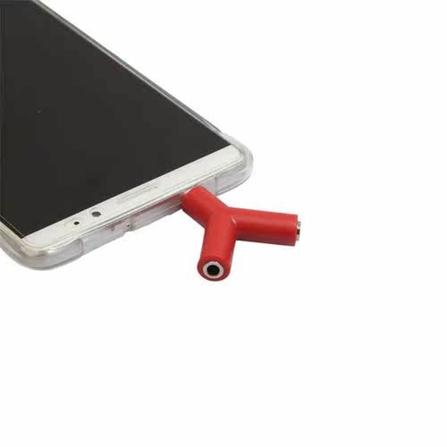 2 Female To 1 Male Headphone Adapter .5 Mm Stereo Audio Y