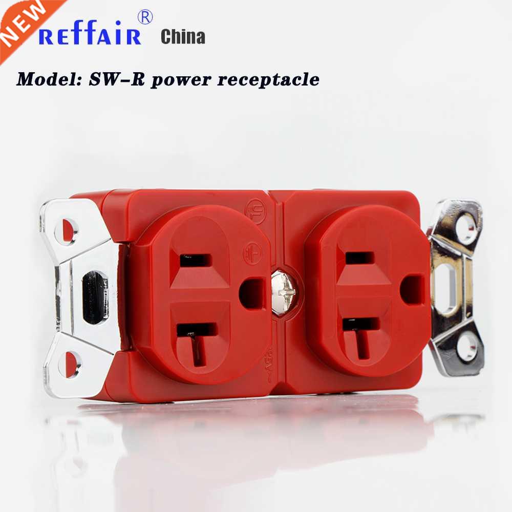 Preffair SW-R 100% Pure Red Copper US Receptacle Rhodium Pla