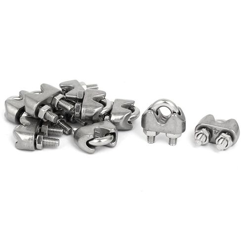 M4 5/32 Inch 304 U-Shape Bolt Saddle Clamps Cable Wire Rope