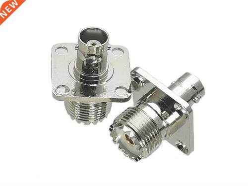 1Pcs UHF SO29 Female Jack to BNC Female Jack 4-Holes Flange