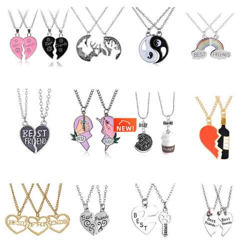 Fashion Best Friends Honey Love Couple Pendant Necklace 2
