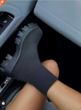 2021 Autumn Winter New Couple Socks Shoes Women Thick-soled