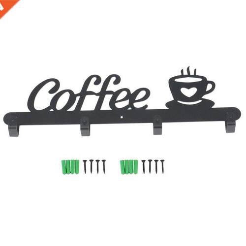 Metal Coffee Mug Holder, Wall Mounted Coffee Cup Rack With C