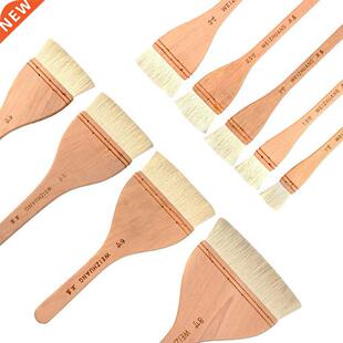 High Quality Multi Size Wooden Handle Goat Hair Paint Brushe