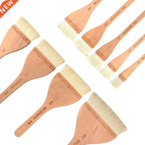 High Quality Multi Size Wooden Handle Goat Hair Paint Brushe
