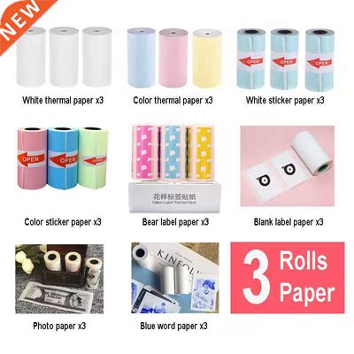 3 Rolls Thermal Paper Label Paper Sticker Paper Photo Paper