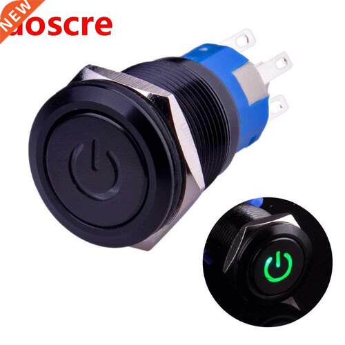 Latching switch Pushbutton Switch 1NO1NC SPDT ON/OFF Blac
