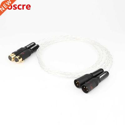 Pair 3AG Single Cryal Silver Plated XLR Male to Female Lea
