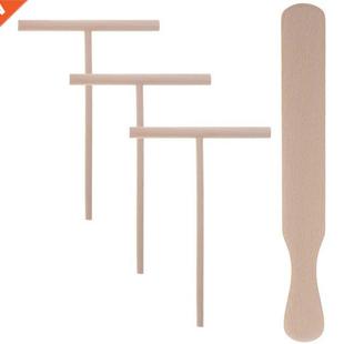 4Pcs/set Wooden Crepe Maker Spreader Home Kitchen Breakfast