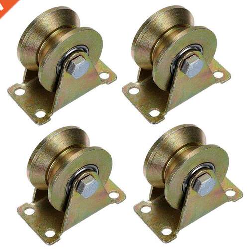 4 Pcs 2 Inch V-Groove Track Wheel Sliding Door Roller for Tr