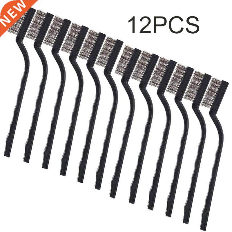 12Pcs 170mm Steel Wire Brush Mini Stainless Steel  Paint