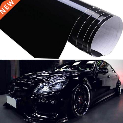 1pcs Shiny Gloss Glossy Black Car Film Wrap Vinyl Decal Exte
