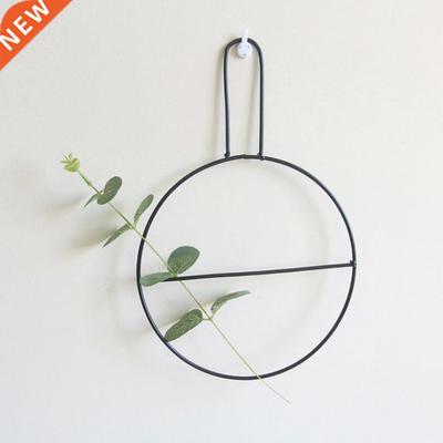 Nordic Style Iron Frame Vase Wall Hanging Plant Dried Flower