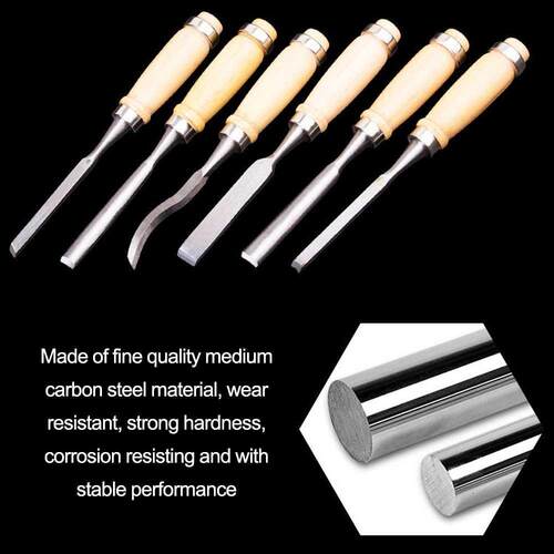 12pcs DIY Woodcut Chisels Wood Sculpture Tool Woodworking Ca