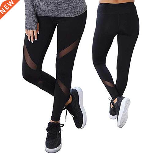 Casual Leggings Women Black Mesh Fitness Pants Women High Wa