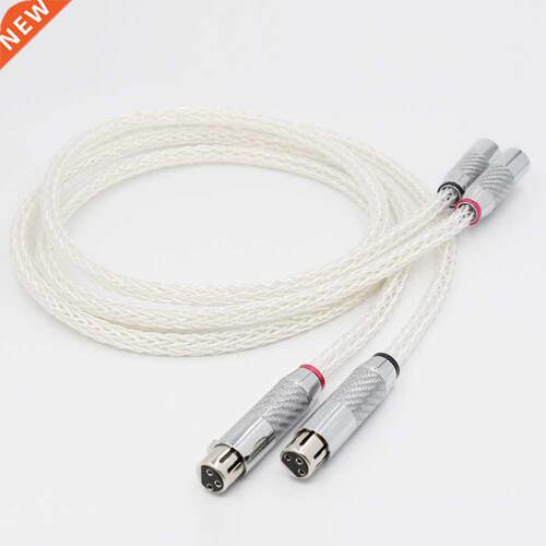 1Pair OCC Silver plated XLR Audio cable Balance cable XLR Ca
