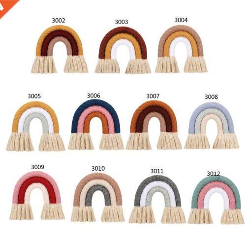 Macrame Rainbow Wall Hanging Decorative Colored for Boho Hom