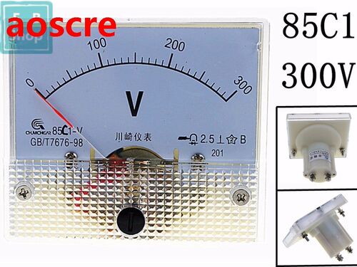 1PCS 85C1 300V Analogue DC Voltage Needle Panel Meter Voltme