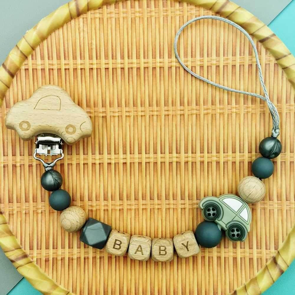Custom Letter Names Car Baby Pacifier Chains Clips Teether P