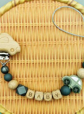 Custom Letter Names Car Baby Pacifier Chains Clips Teether P
