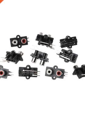 10 Pcs 2/4/6 Hole RCA Female Pin Jack Stereo Audio Video AV