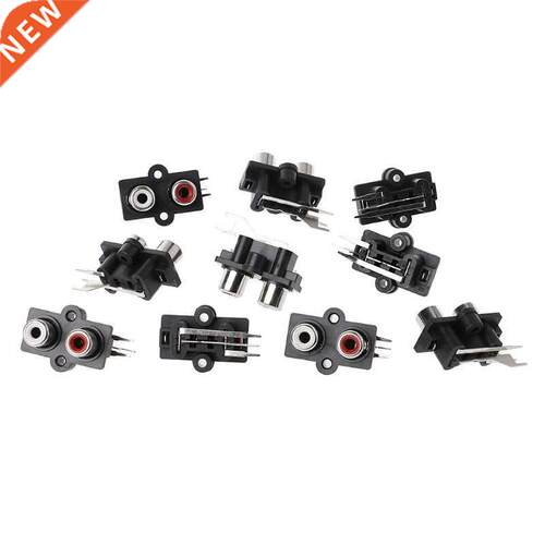 10 Pcs 2/4/6 Hole RCA Female Pin Jack Stereo Audio Video AV