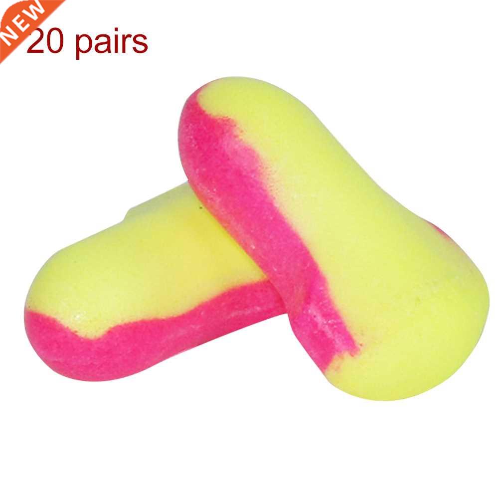 20pairs Ear Plug Noise Reduction Soft Foam Protective Travel