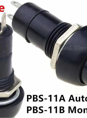 1pcs PBS-11A PBS-11B Black Round Off(On) Momentary/ Auto-loc