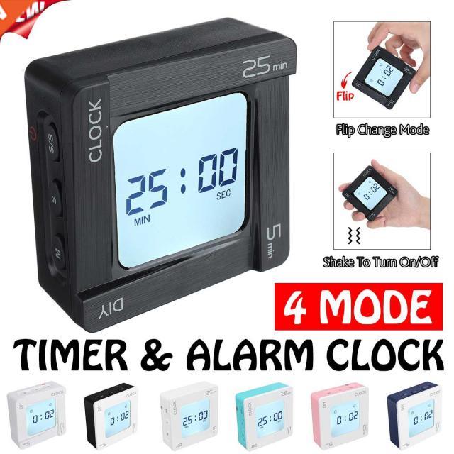 7 Color Dgtal LCD Alarm Clock Flp Vbraton Remnder Tme