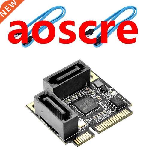 2 Ports Mini PCI-E PCI Express to SATA 3.0 Converter Hard Dr