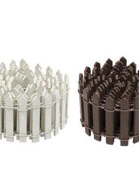 Wood Fence Plant Potted Landscape Decor Accessories Miniatur