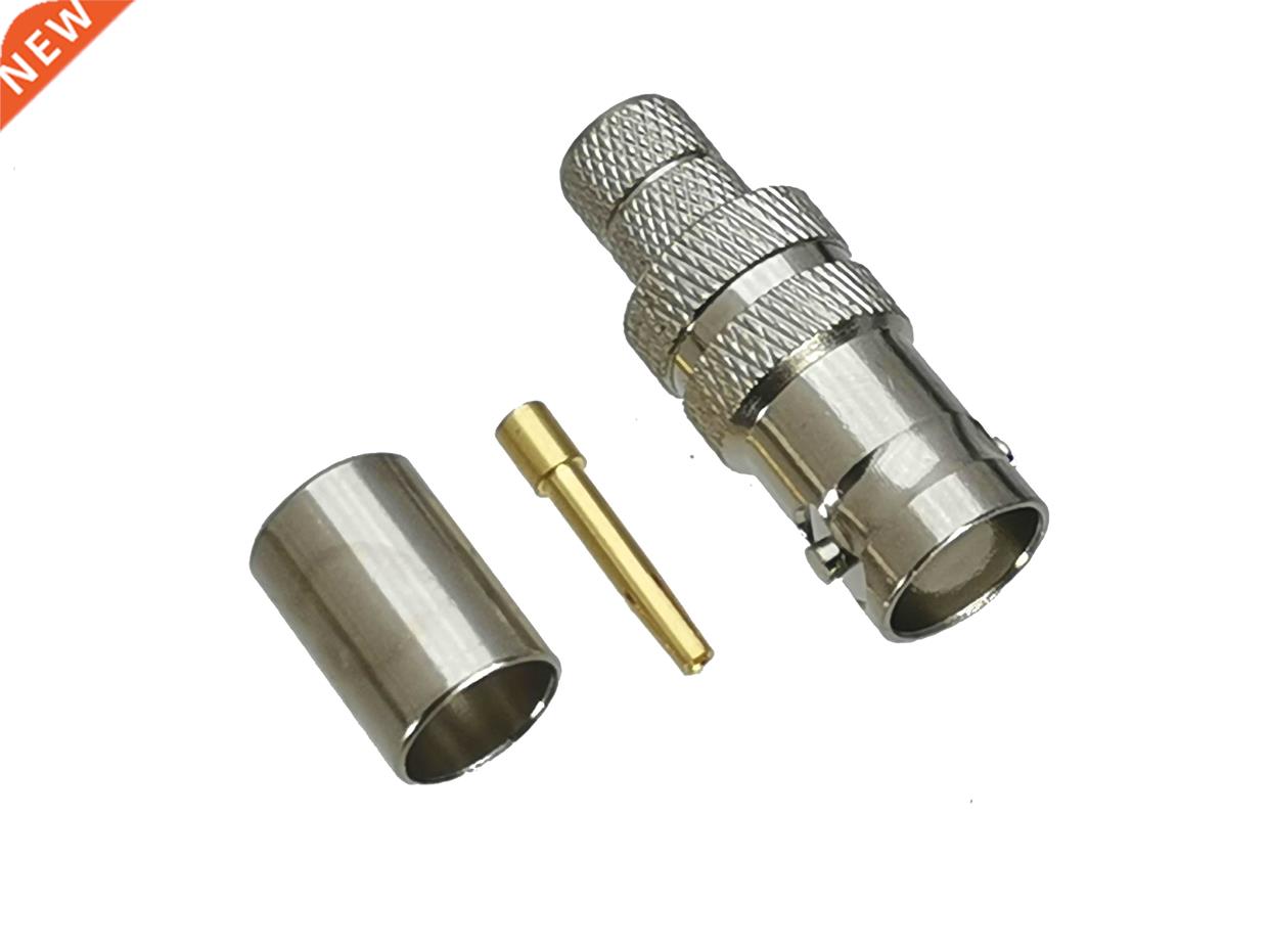 10Pcs Connector BNC Female jack Crimp For RG5 RG6 LMR300 Cab